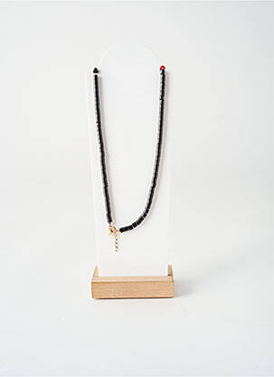 Colier ornament cu mărgele negru NILAI femeie