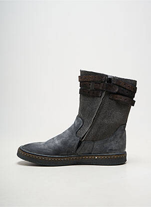 Botine/ghete material neted vârf rotund gri RAMDAM fată