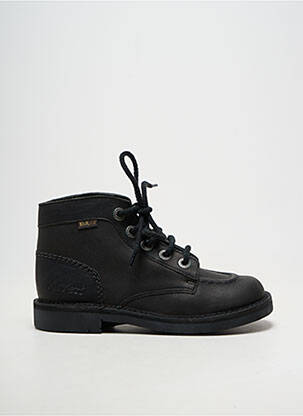 Botine/ghete material neted toc mic negru KICKERS copil