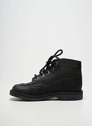 Botine/ghete material neted toc mic negru KICKERS copil