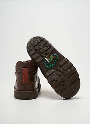 Botine/ghete material neted vârf rotund maro KICKERS băiat