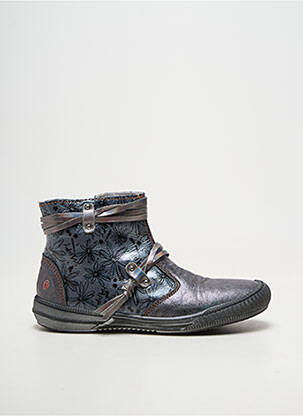 Botine/ghete material neted vârf rotund albastru GBB fată