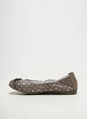 Balerine țesătură satinată gri RAMDAM fată