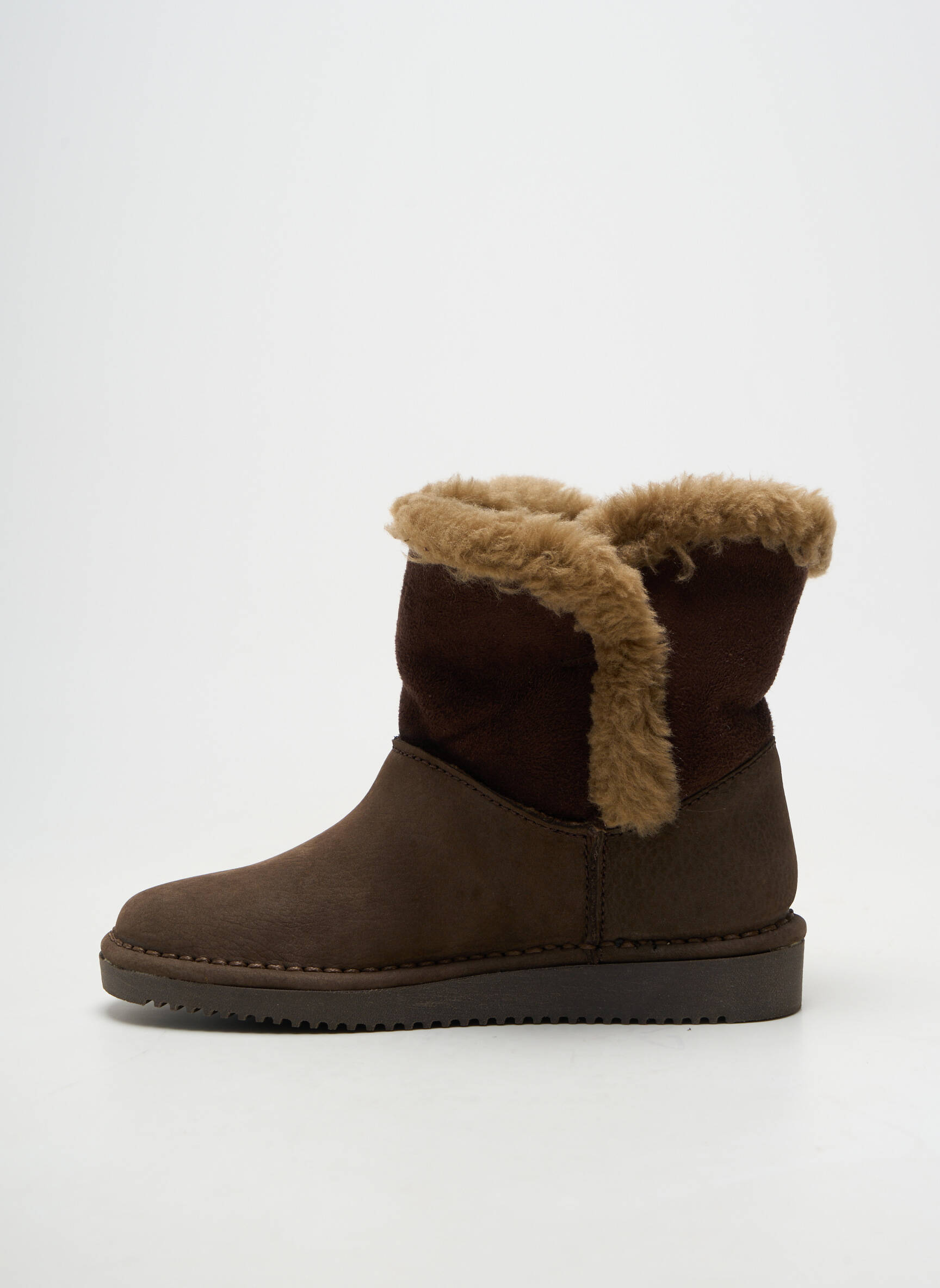 Botine/ghete material neted vârf rotund maro BELLAMY fată