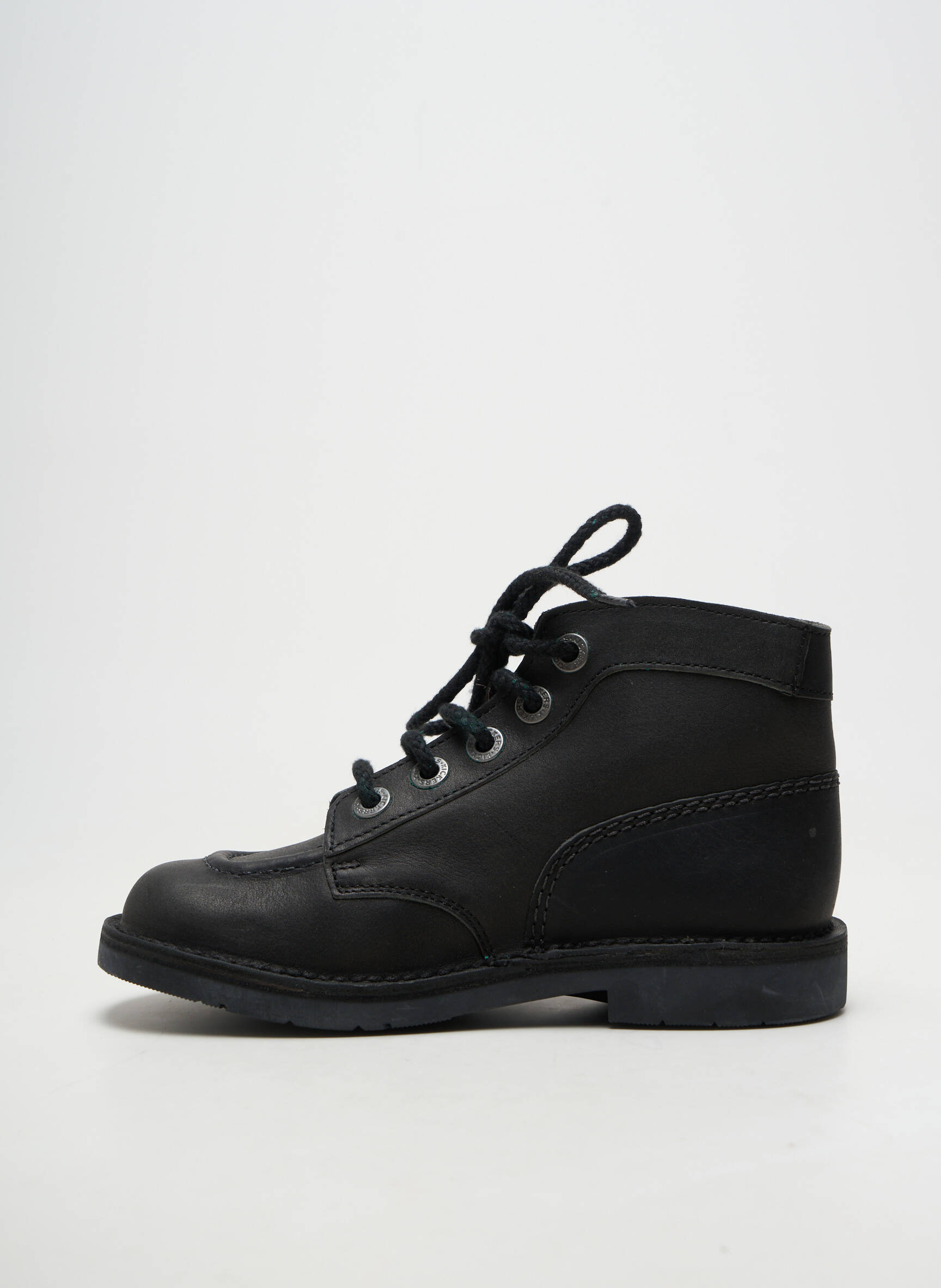 Botine/ghete material neted toc mic negru KICKERS copil