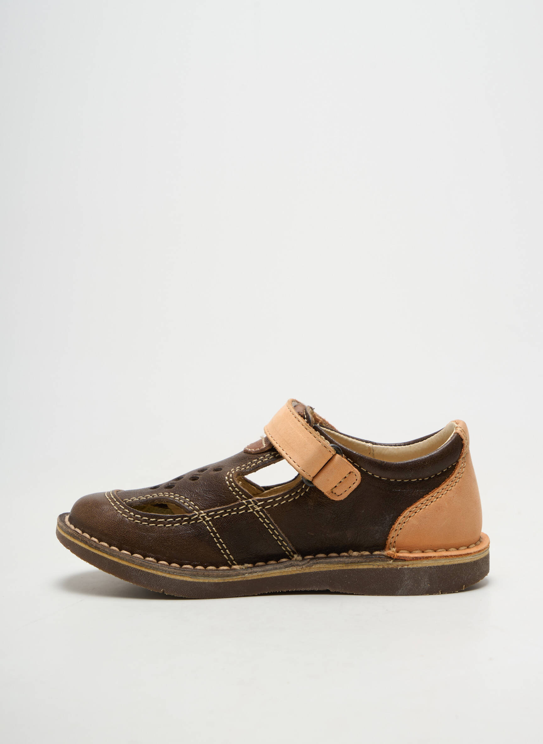 Balerine material neted vârf rotund maro KICKERS fată