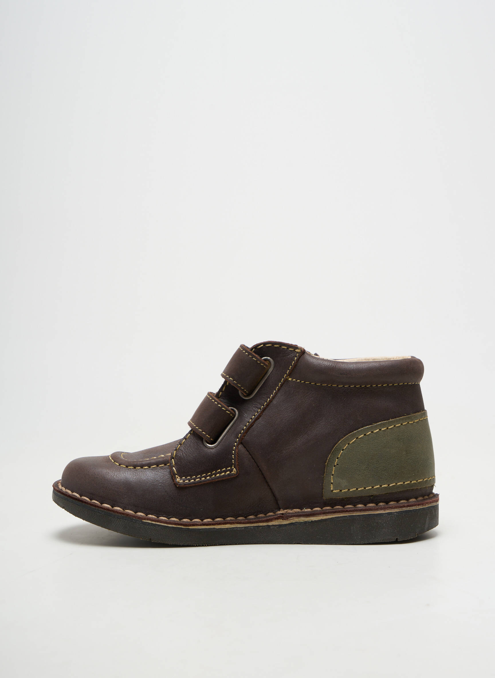 Botine/ghete material neted vârf rotund maro KICKERS copil