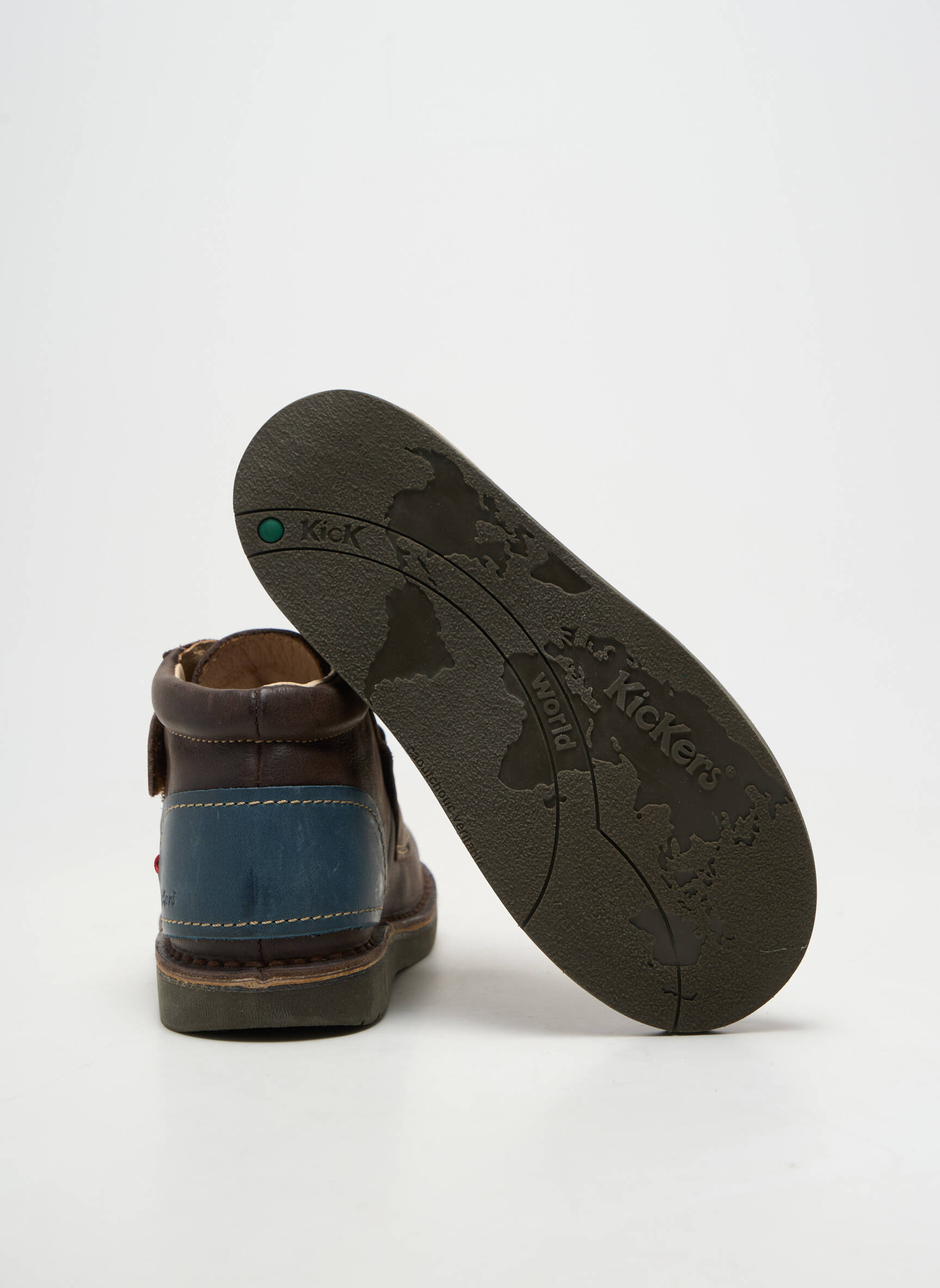 Botine/ghete material neted vârf rotund maro KICKERS copil