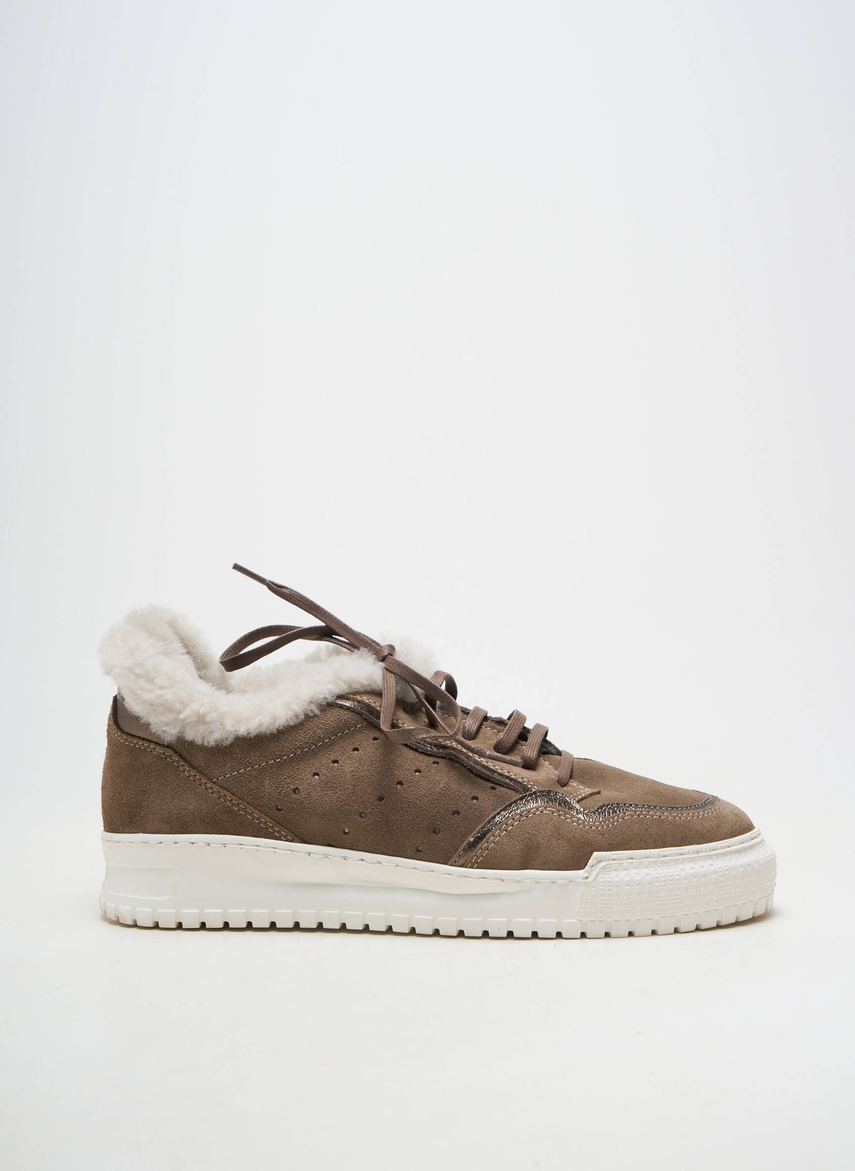 Adidași vârf rotund toc plat până la 3 cm maro HOOPER SHOES femeie