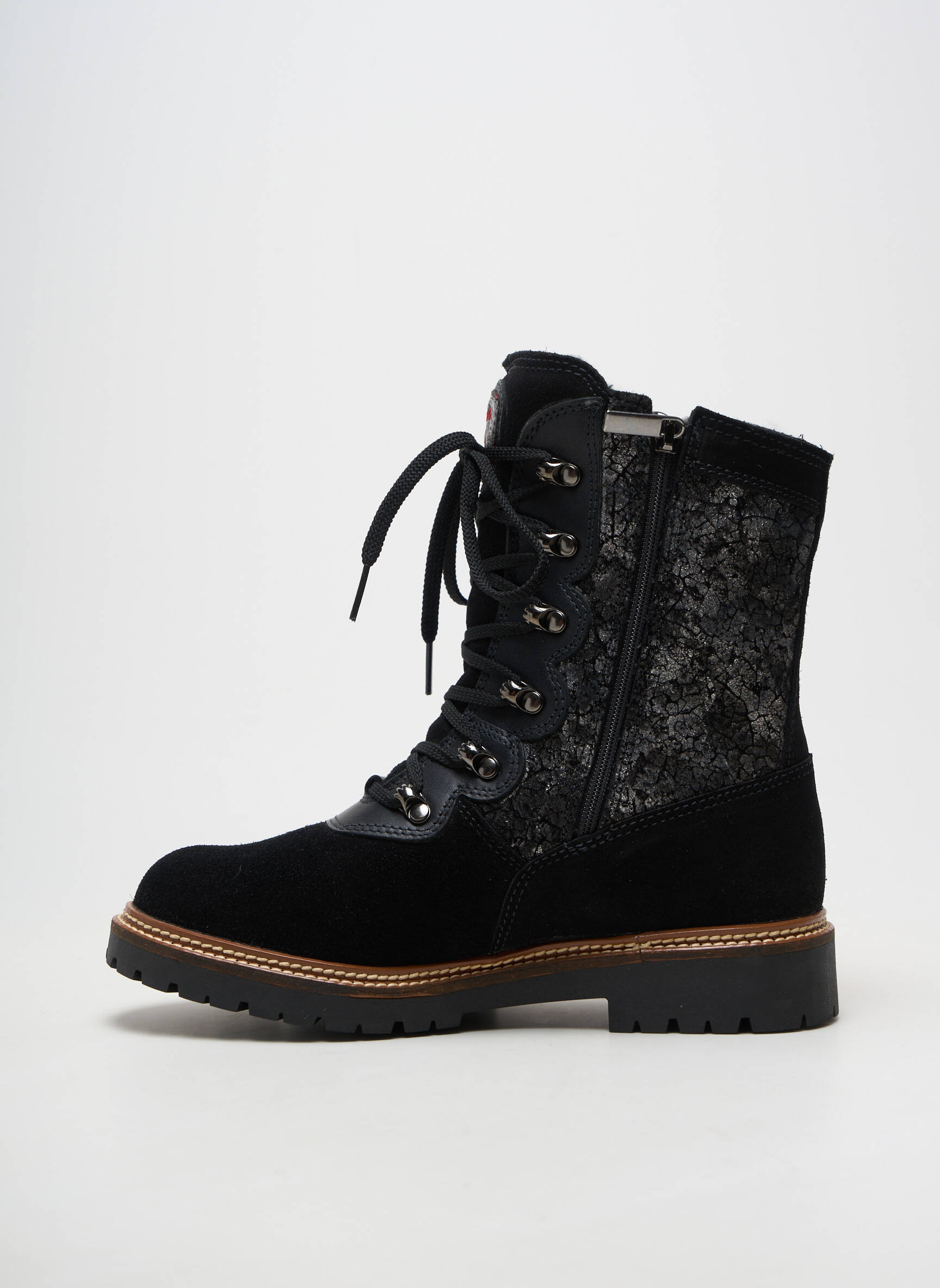 Botine/ghete umplută toc plat până la 3 cm negru OLANG femeie