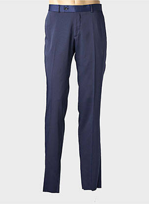 Pantalon slim țesătură poplin mărime normală albastru PRESTIJE bărbat
