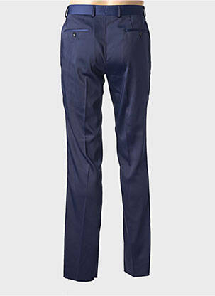 Pantalon slim țesătură poplin mărime normală albastru PRESTIJE bărbat
