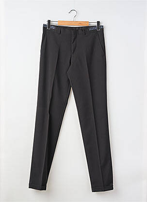 Pantalon slim talie cu cleme talie înaltă negru DO REGO & NOVOA bărbat