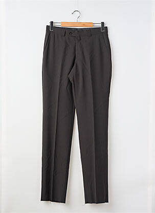 Pantalon drept talie cu cleme mărime normală negru BRUNO SAINT HILAIRE bărbat