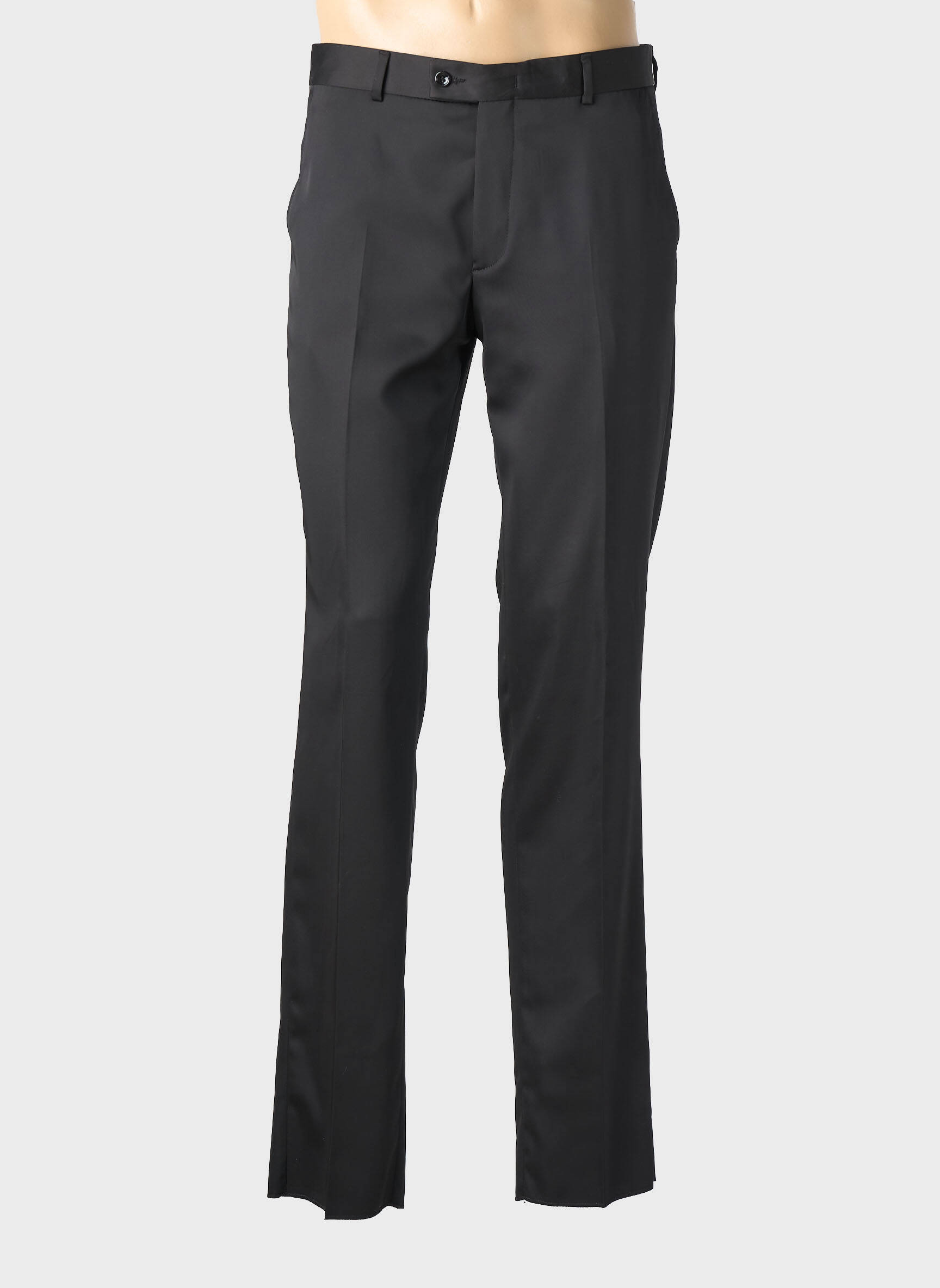 Pantalon slim talie cu cleme mărime normală negru BARBERINI bărbat