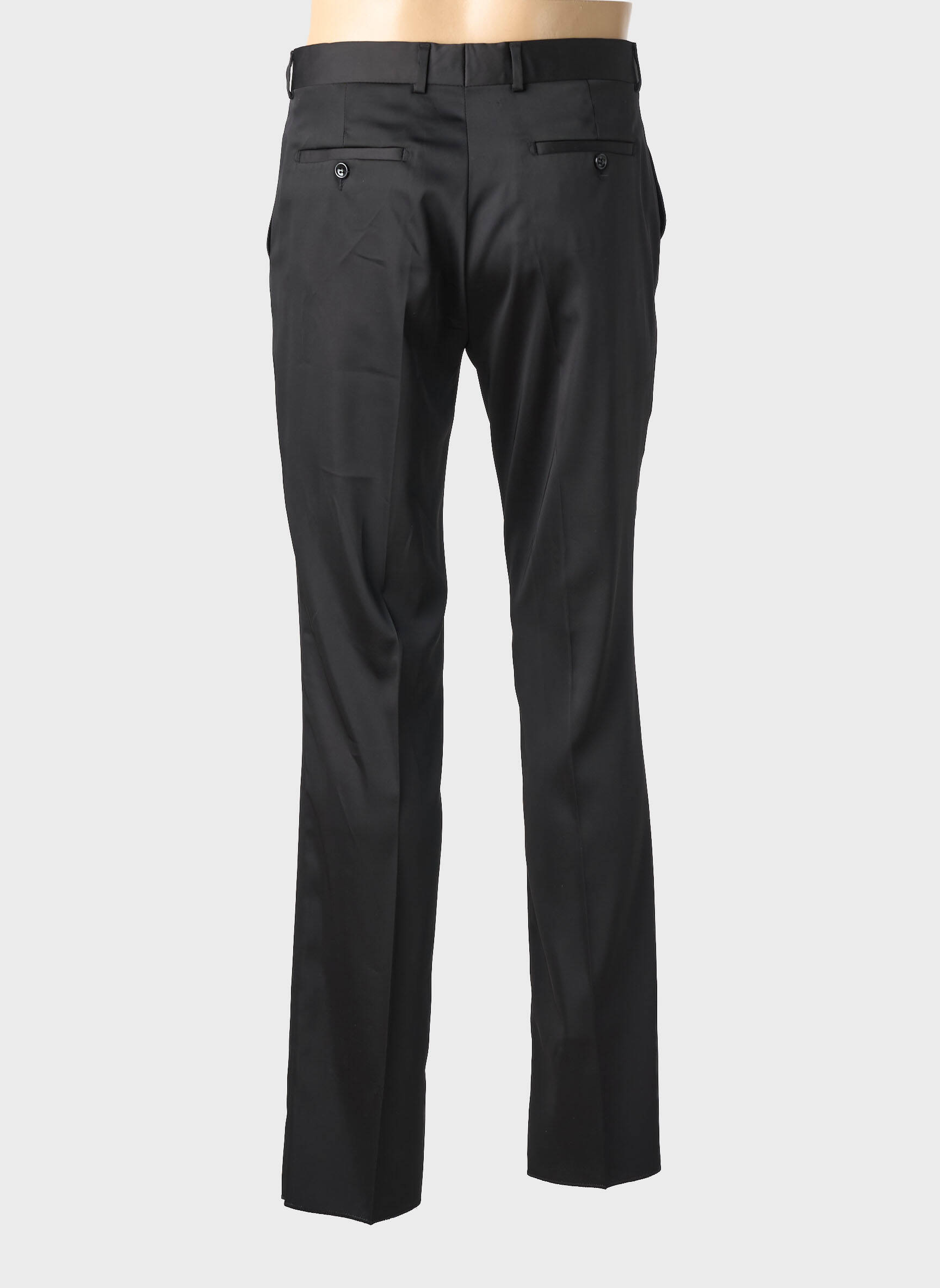 Pantalon slim talie cu cleme mărime normală negru BARBERINI bărbat