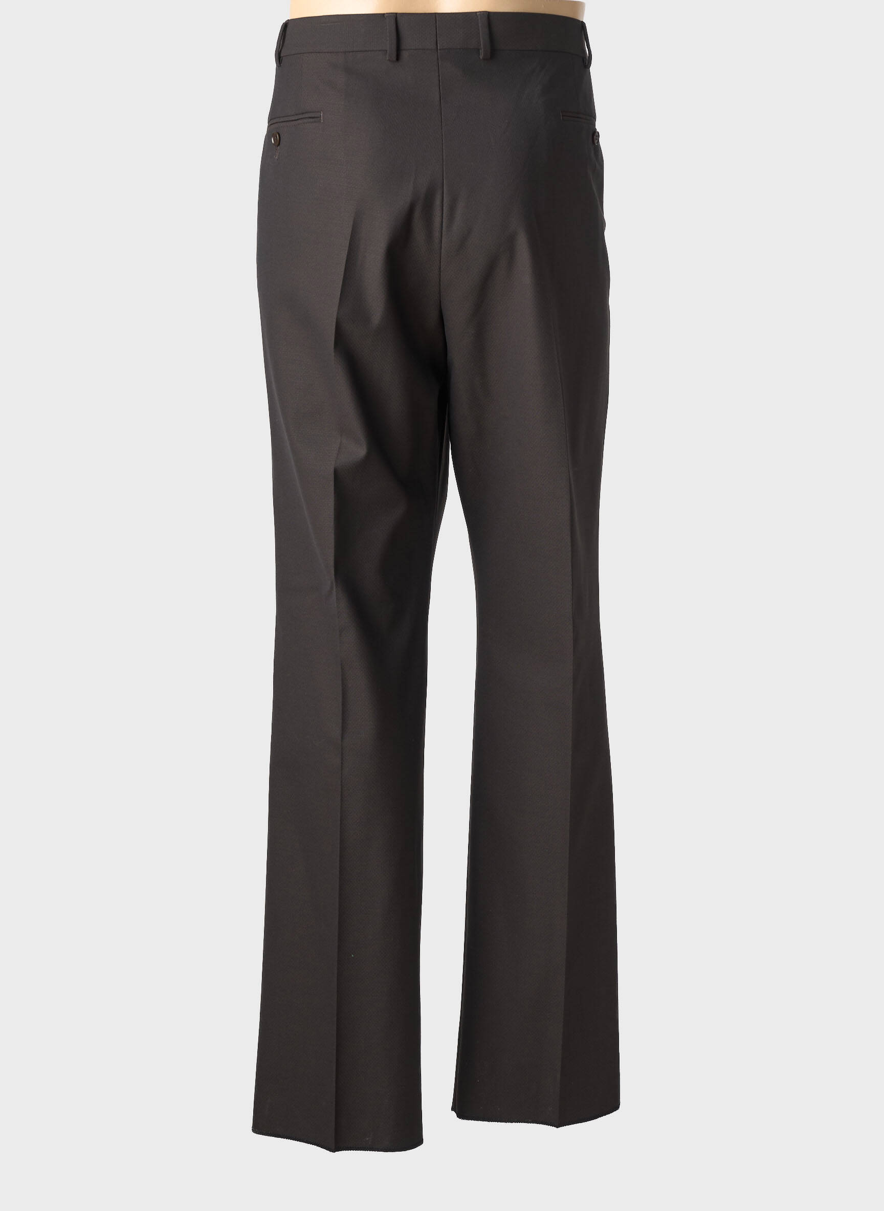 Pantalon drept închidere cu fermoar sub clapetă cu cârlig mărime normală negru BRUNO SAINT HILAIRE bărbat
