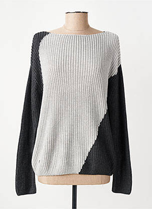 Pulover decolteu bărcuță mâneci lungi gri RAGWEAR femeie