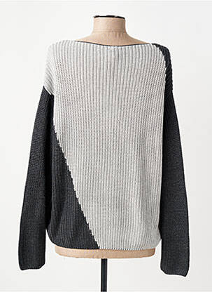 Pulover decolteu bărcuță mâneci lungi gri RAGWEAR femeie