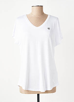 Tricou guler în v mâneci scurte alb DARE 2 BE femeie