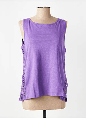 Tricou elasticitate mâneci scurte violet ELLE EST OU LA MER femeie