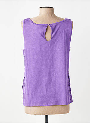 Tricou elasticitate mâneci scurte violet ELLE EST OU LA MER femeie
