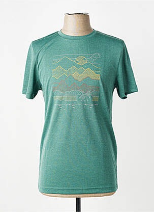 Tricou țesătură melanj mâneci scurte verde LAFUMA bărbat