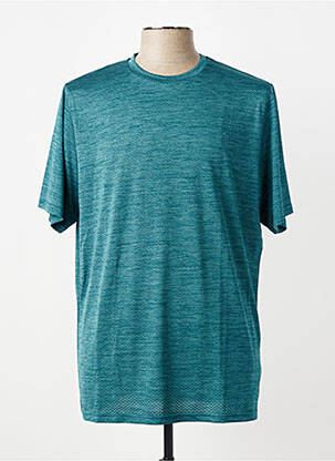 Tricou țesătură melanj mâneci scurte verde RUKKA bărbat