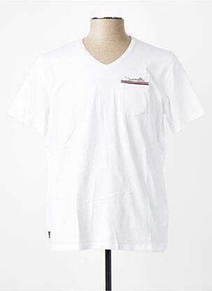 Tricou elasticitate mâneci scurte alb SUN VALLEY bărbat