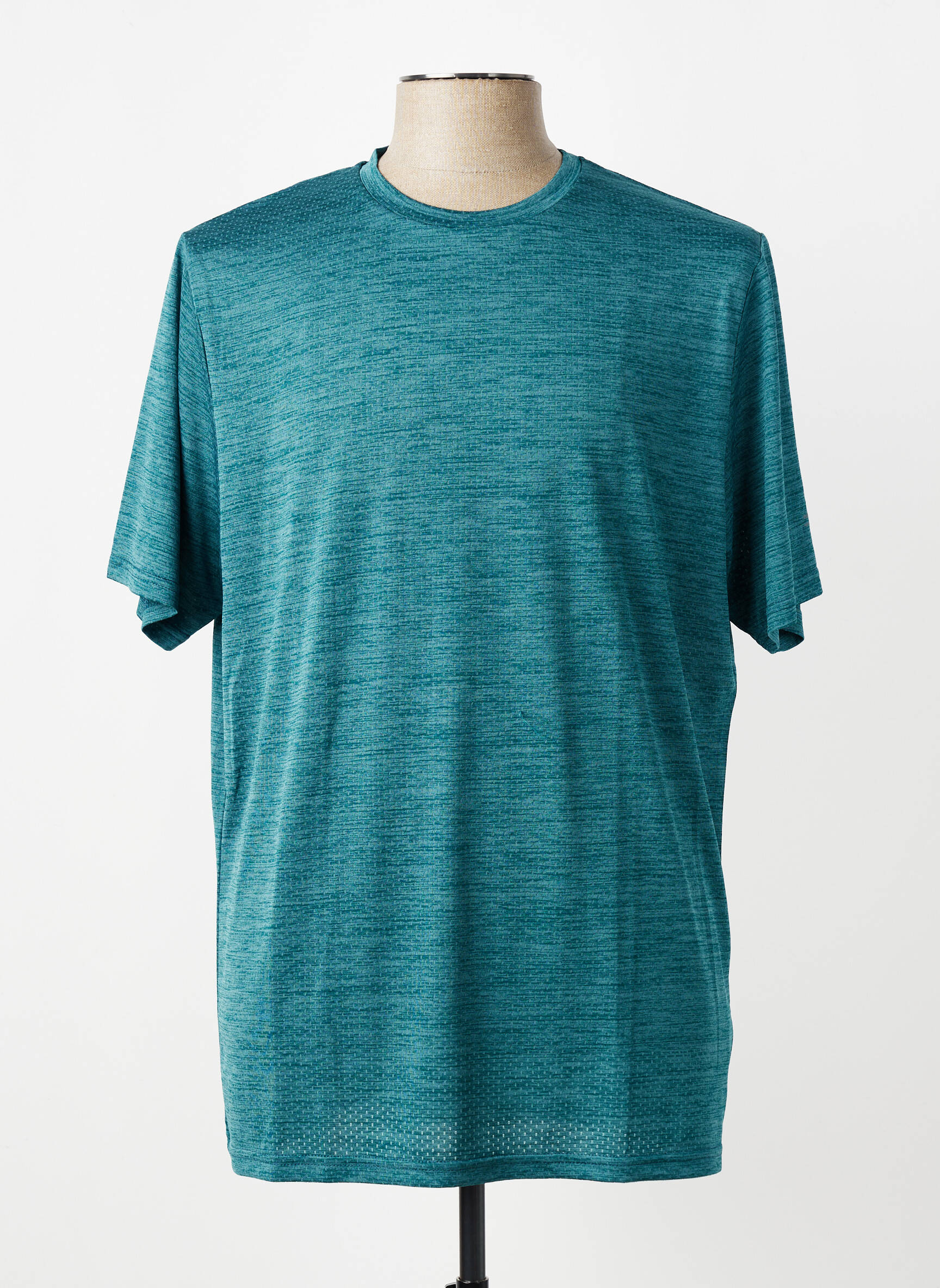 Tricou țesătură melanj mâneci scurte verde RUKKA bărbat