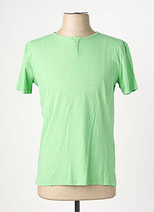 Tricou guler tunisian mâneci scurte verde EUROPANN bărbat
