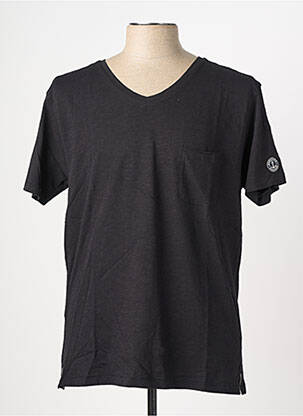 Tricou croială cambrată mâneci scurte negru EUROPANN bărbat