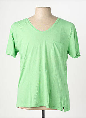 Tricou croială cambrată mâneci scurte verde EUROPANN bărbat