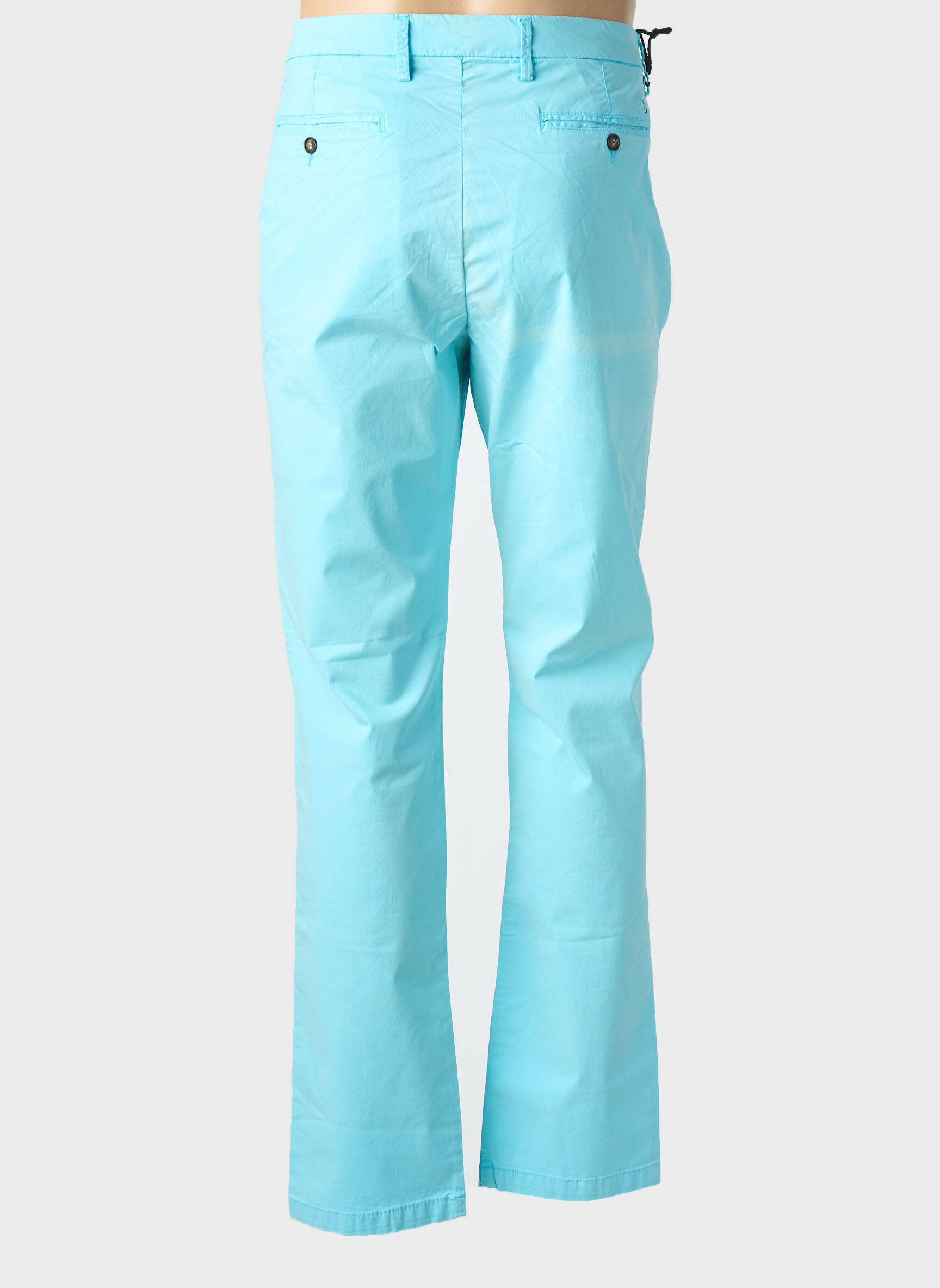 Pantalon chino țesătură poplin mărime normală albastru deschis EUROPANN bărbat