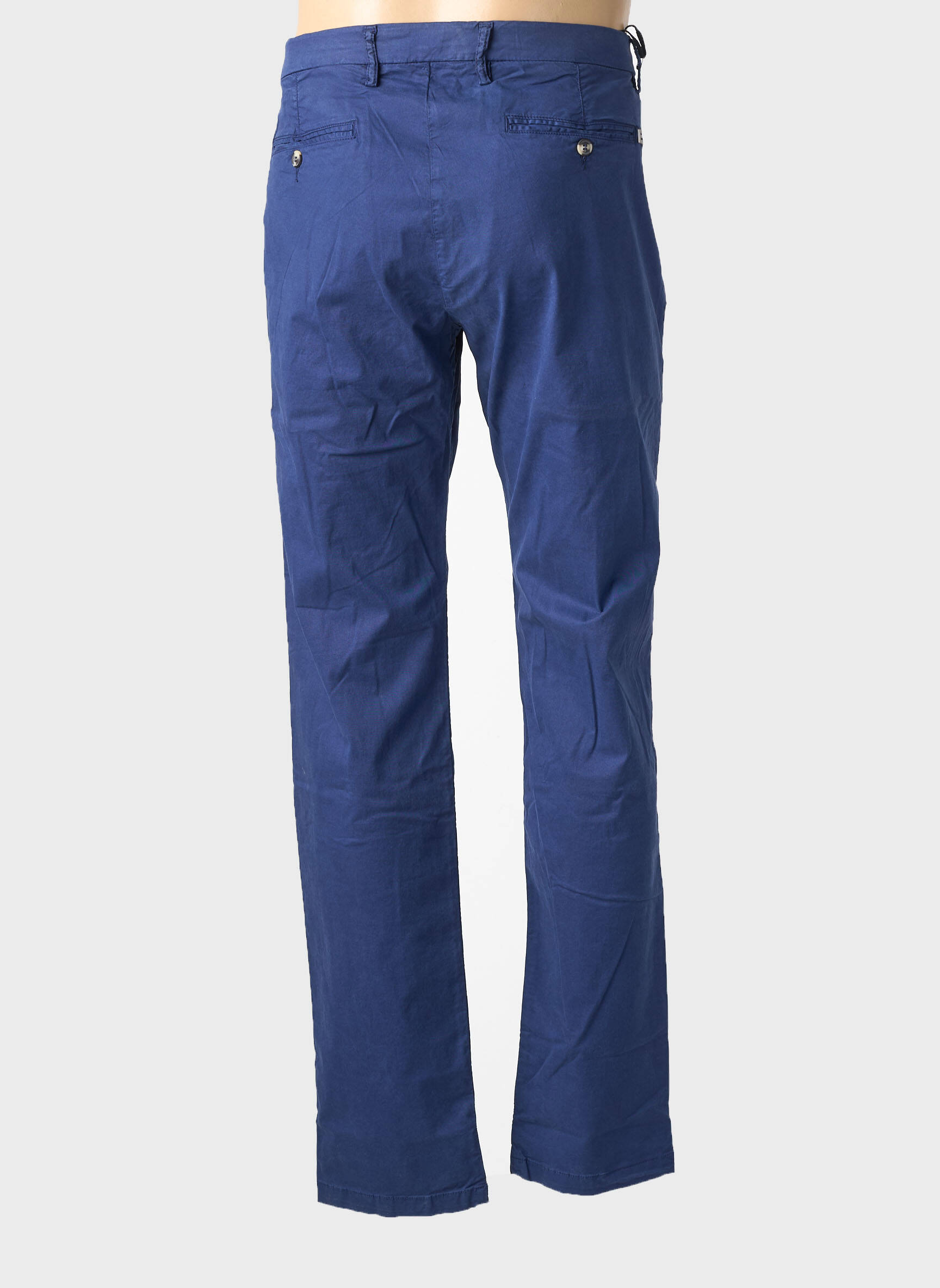 Pantalon chino țesătură poplin mărime normală albastru închis EUROPANN bărbat