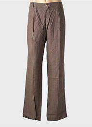 Pantalon chino țesătură poplin mărime normală maro EUROPANN bărbat