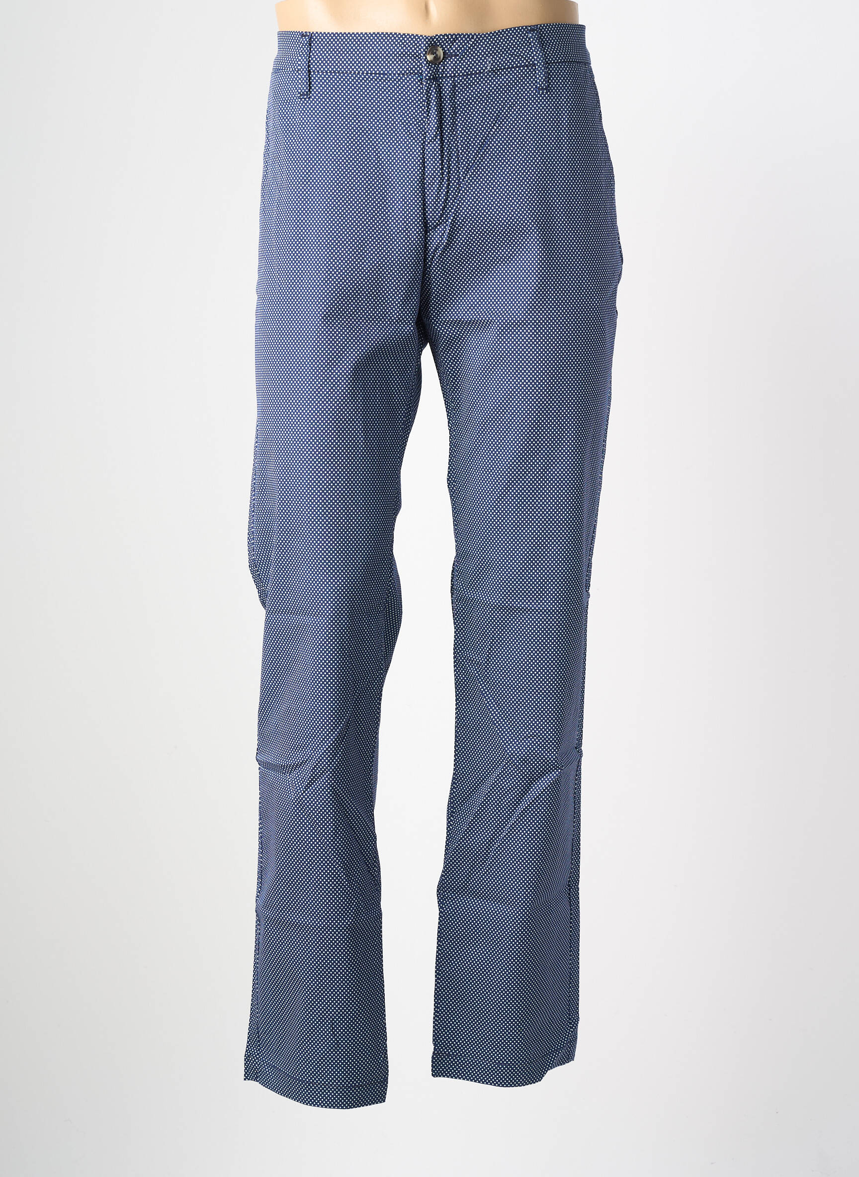 Pantalon chino țesătură poplin mărime normală albastru EUROPANN bărbat