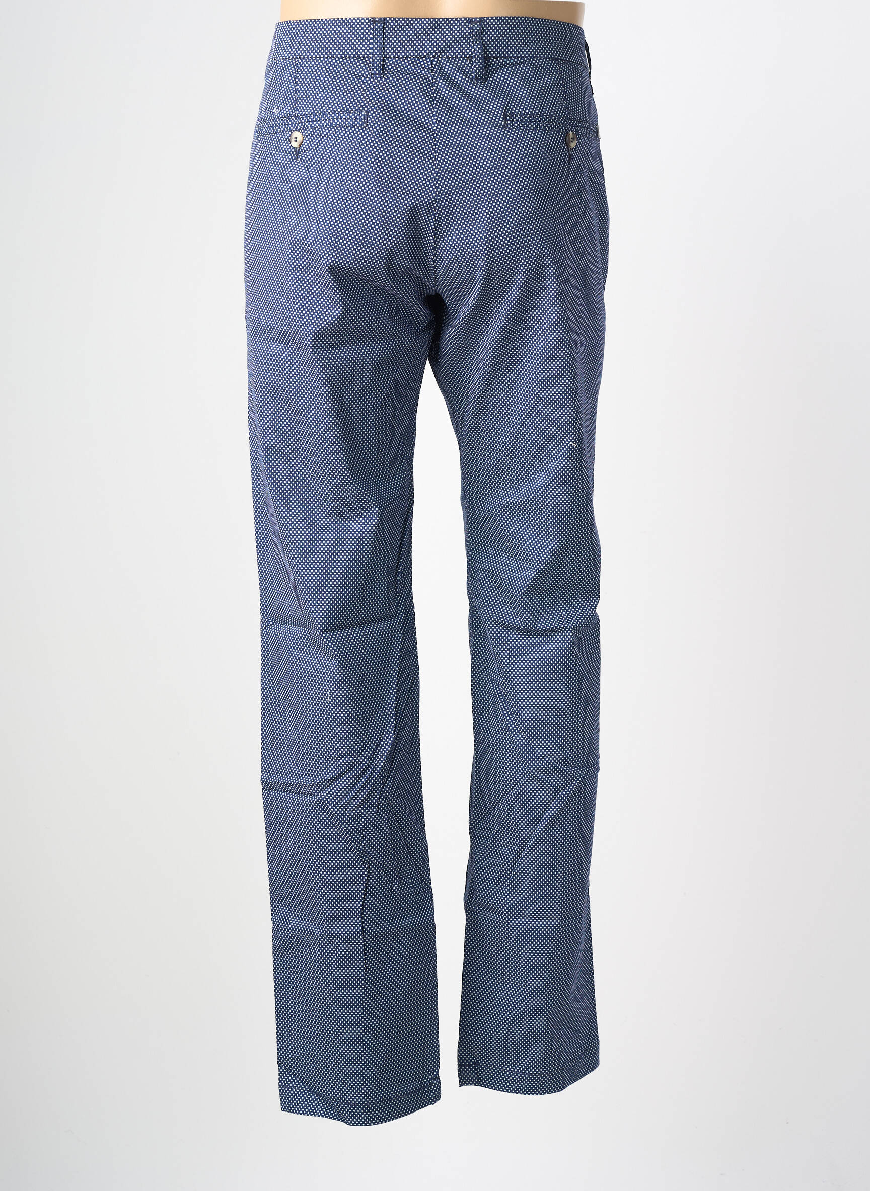 Pantalon chino țesătură poplin mărime normală albastru EUROPANN bărbat