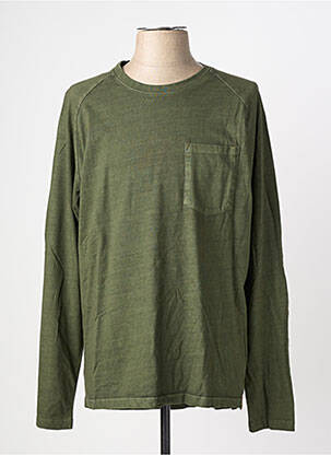 Tricou guler tunisian mâneci lungi verde IRON AND RESIN bărbat