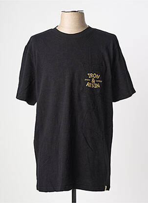 Tricou croială cambrată mâneci scurte negru IRON AND RESIN bărbat