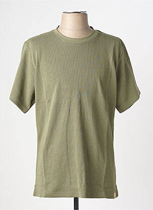 Tricou croială cambrată mâneci scurte verde IRON AND RESIN bărbat