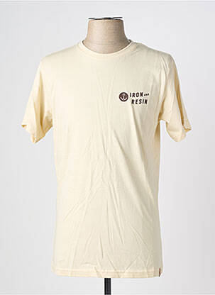 Tricou bio mâneci scurte bej IRON AND RESIN bărbat