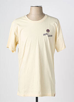 Tricou bio mâneci scurte bej IRON AND RESIN bărbat