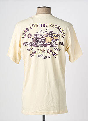 Tricou bio mâneci scurte bej IRON AND RESIN bărbat