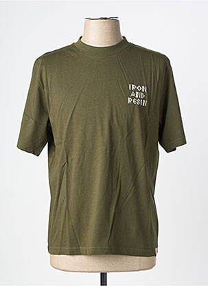 Tricou bio mâneci scurte verde IRON AND RESIN bărbat