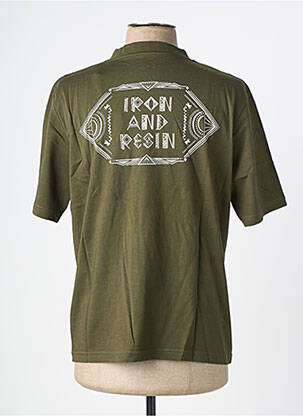 Tricou bio mâneci scurte verde IRON AND RESIN bărbat
