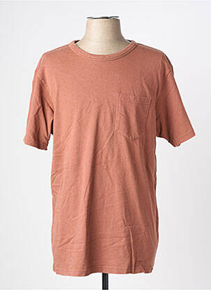 Tricou croială cambrată mâneci scurte maro IRON AND RESIN bărbat