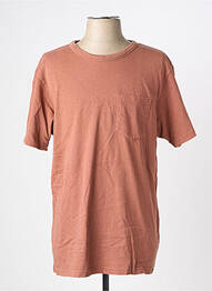 Tricou croială cambrată mâneci scurte maro IRON AND RESIN bărbat