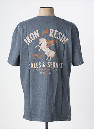 Tricou croială cambrată mâneci scurte gri IRON AND RESIN bărbat