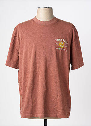 Tricou elasticitate mâneci scurte maro IRON AND RESIN bărbat